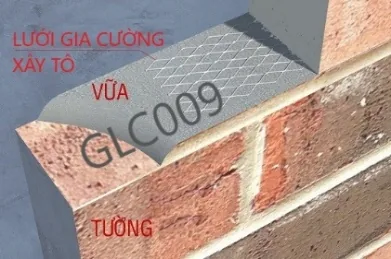 Minh họa ứng dụng Cuộn lưới gia cường xây tô, khổ 90mm x dài 50m, thép mạ kẽm,