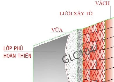 Minh họa ứng dụng Cuộn lưới gia cường xây tô, khổ 1040mm x dài 20m (thép mạ kẽ