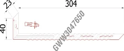 Chi tiết kỹ thuật Bộ bát liên kết GWW3040230400077650 (bát thép mạ kẽm kết hợp