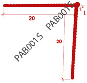 Chi tiết kỹ thuật Nẹp hoàn thiện góc ngoài PAB001020020000SW01 (uPVC, PAB001S)