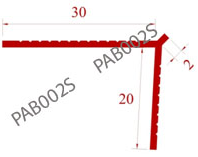 Chi tiết kỹ thuật Nẹp hoàn thiện góc ngoài PAB002020030000SW01 (uPVC, PAB002S)