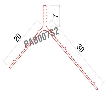Chi tiết kỹ thuật Nẹp hoàn thiện góc ngoài PAB007020030000SW01 (uPVC, PAB007S)