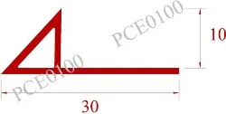 Chi tiết kỹ thuật Nẹp hoàn thiện góc vát PCE0100140300000W01 (10mm, uPVC, PCE0