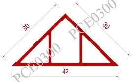 Chi tiết kỹ thuật Nẹp hoàn thiện góc vát PCE0300420000000W01 (30mm, uPVC, PCE0