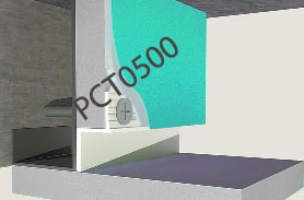Minh họa ứng dụng Nẹp hoàn thiện viền trần PCT0500120200000W01 (rãnh soi, uPVC
