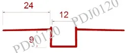 Chi tiết kỹ thuật Nẹp hoàn thiện ron âm cho tấm thạch cao PDJ0120090250000W01 