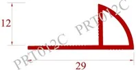 Chi tiết kỹ thuật Nẹp hoàn thiện mép ốp gạch men PRT012029000000CW01 (uPVC, PR