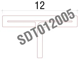 Chi tiết kỹ thuật Nẹp trang trí khe chuyển tiếp SDT012005000000T001 (inox bóng