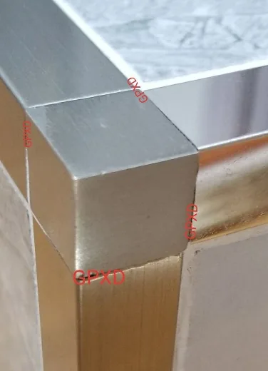 Minh họa ứng dụng Nút trang trí góc ốp SSC0130000000000001 (inox bóng 304)